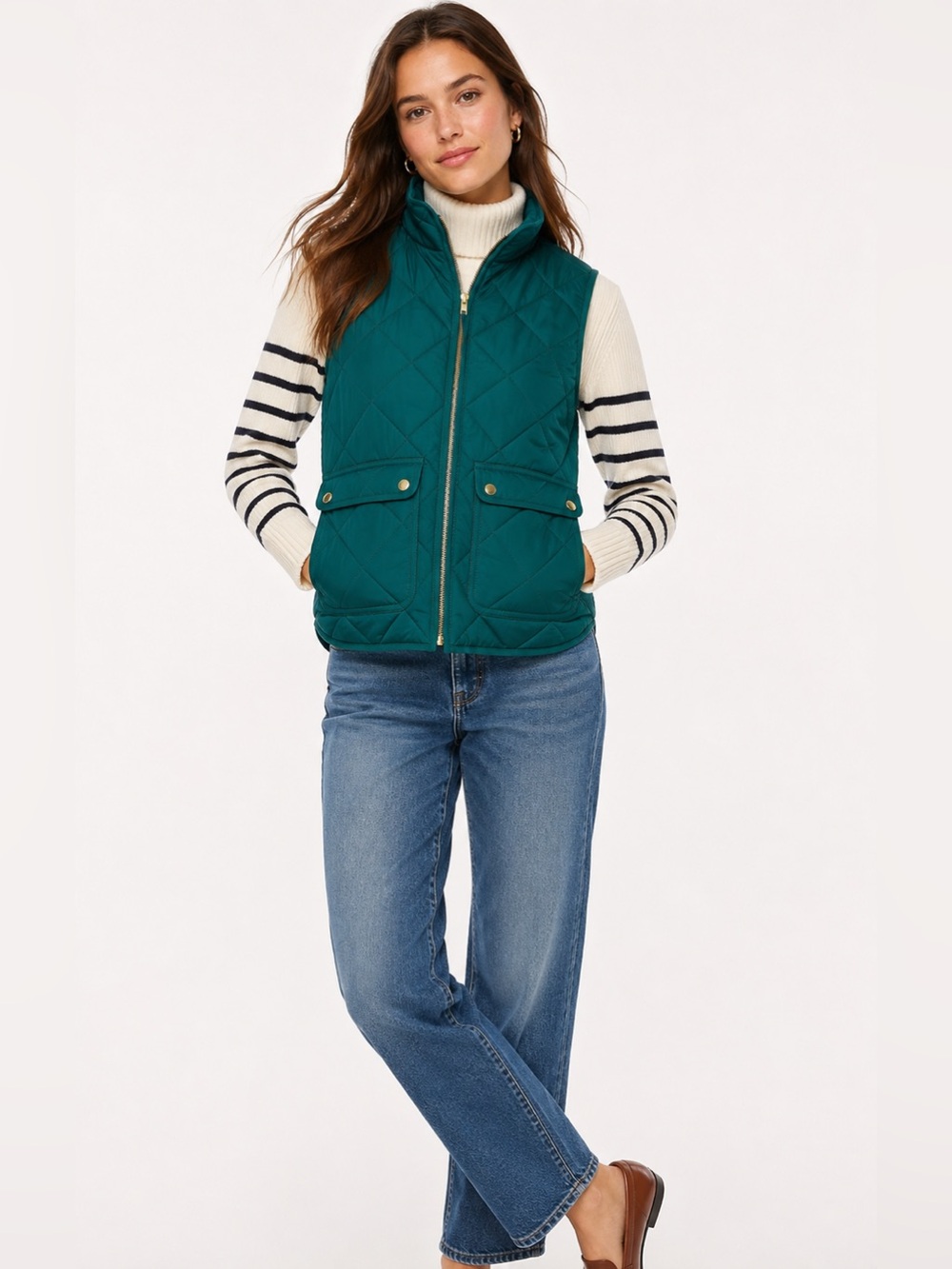 J. Crew Excursion Vest Primaloft Fill Hunter Green S
